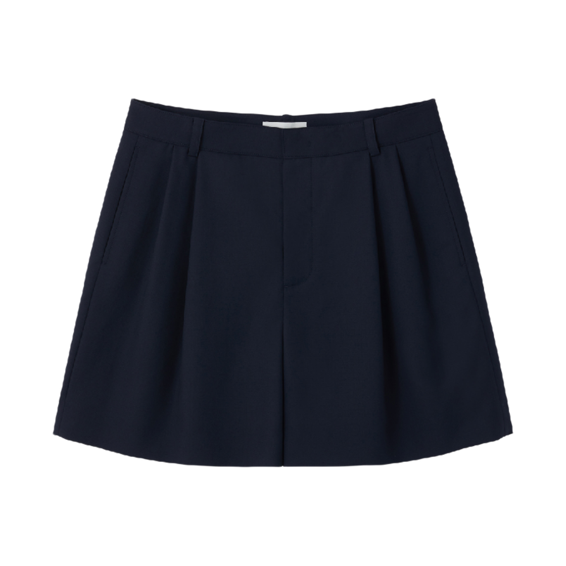 렉토 더블 플리티드 쇼츠 다크 네이비(Recto Double Pleated Short Dark Navy)