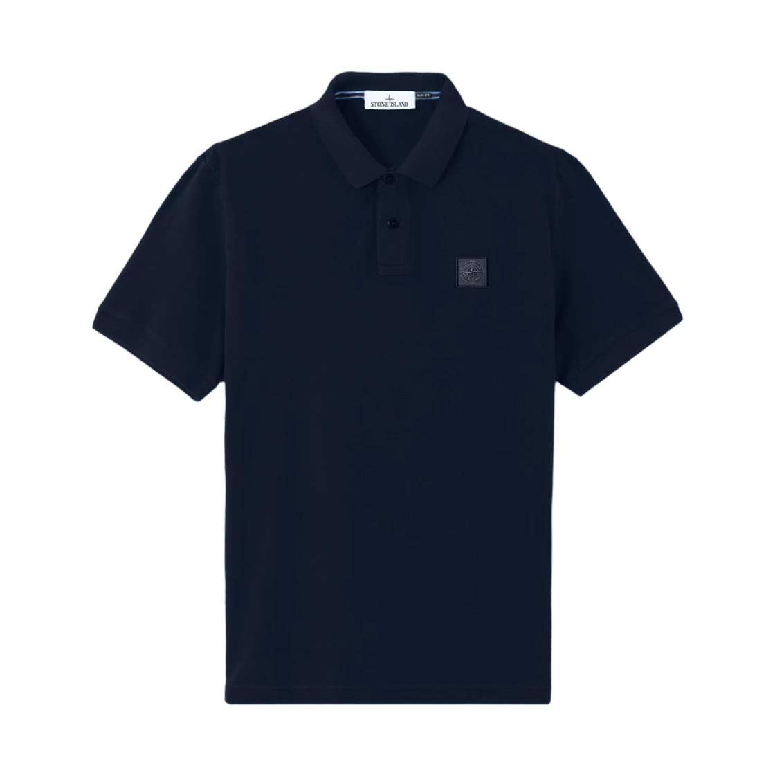 L1S1522002-SCS0067-V0020 Stone Island 22002Sc Cotton Pique Pigment Dye Slim-Fit Short-Sleeve Polo with Compass Patch Navy Blue - 26SS