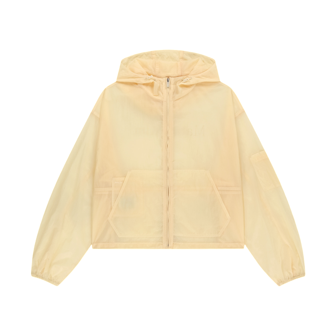 MK2634JP011MCR (W) Matin Kim Back Logo Hoody Windbreaker In Cream