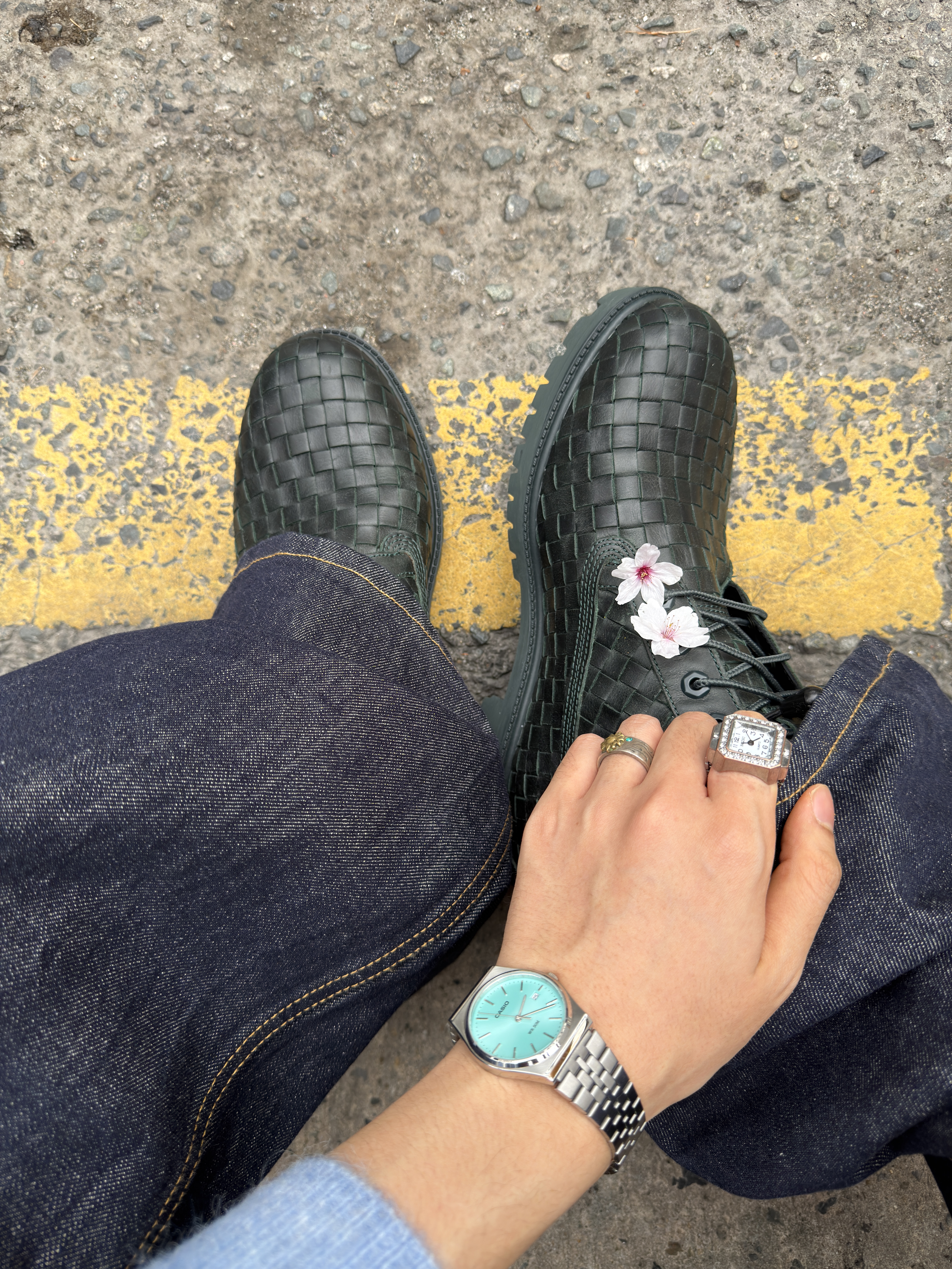 Timberland Premium 6 inch Boots Dark Green - Medium, Casio MTP-B145D-2A1V 착용 스타일