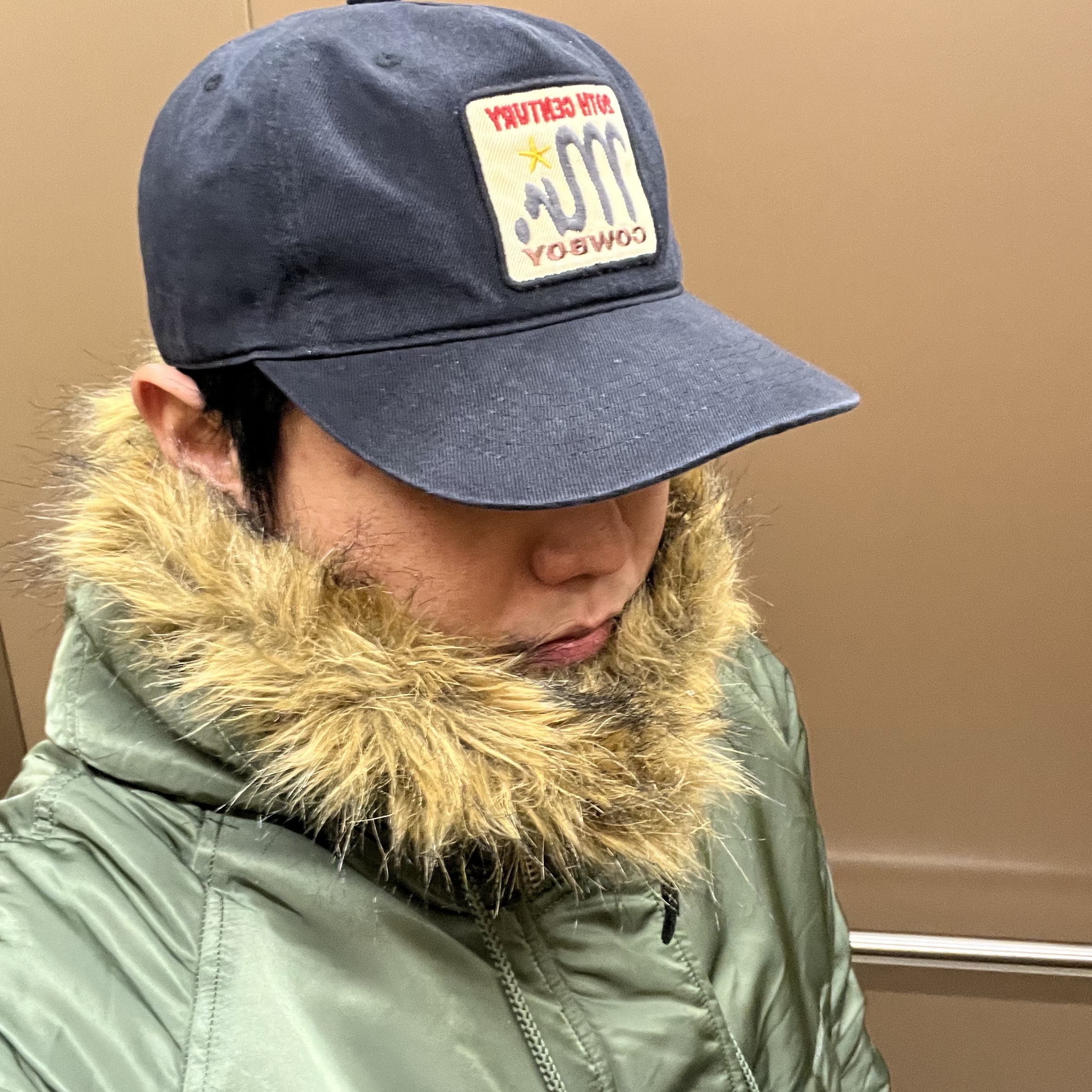 HEY! MR.TRUCKER New Cowboy 5panel Cap Vintage Black 착용 스타일