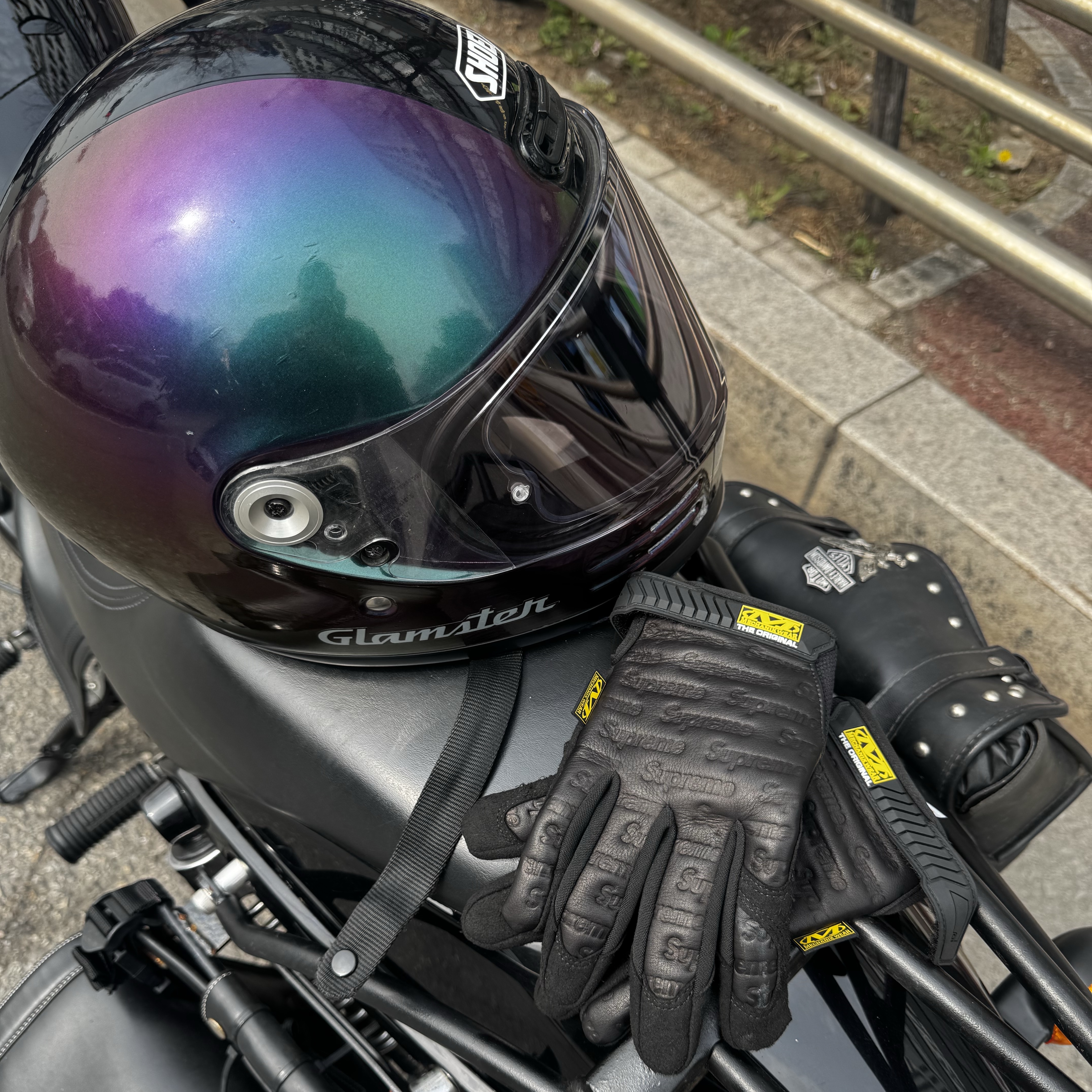 Supreme x Mechanix Leather Work Gloves Black - 24SS 착용 스타일
