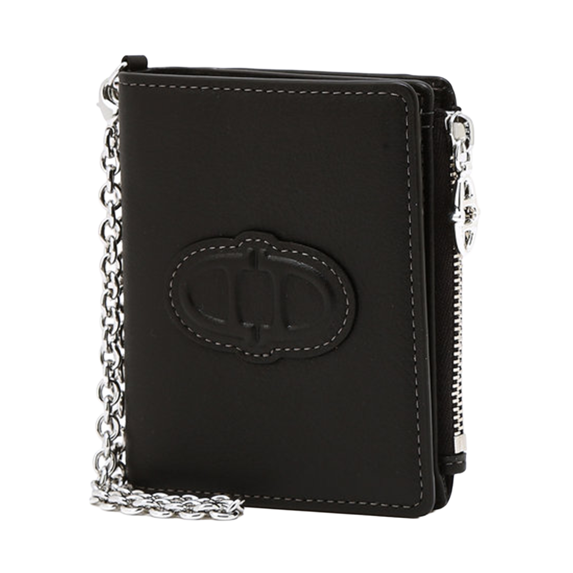 아떼 바네사브루노 액세사리 스탬프 블랙 체인스트랩 반지갑 블랙(Athe Vanessabruno Acc Stamp Black Chain Strap Half Wallet Black)