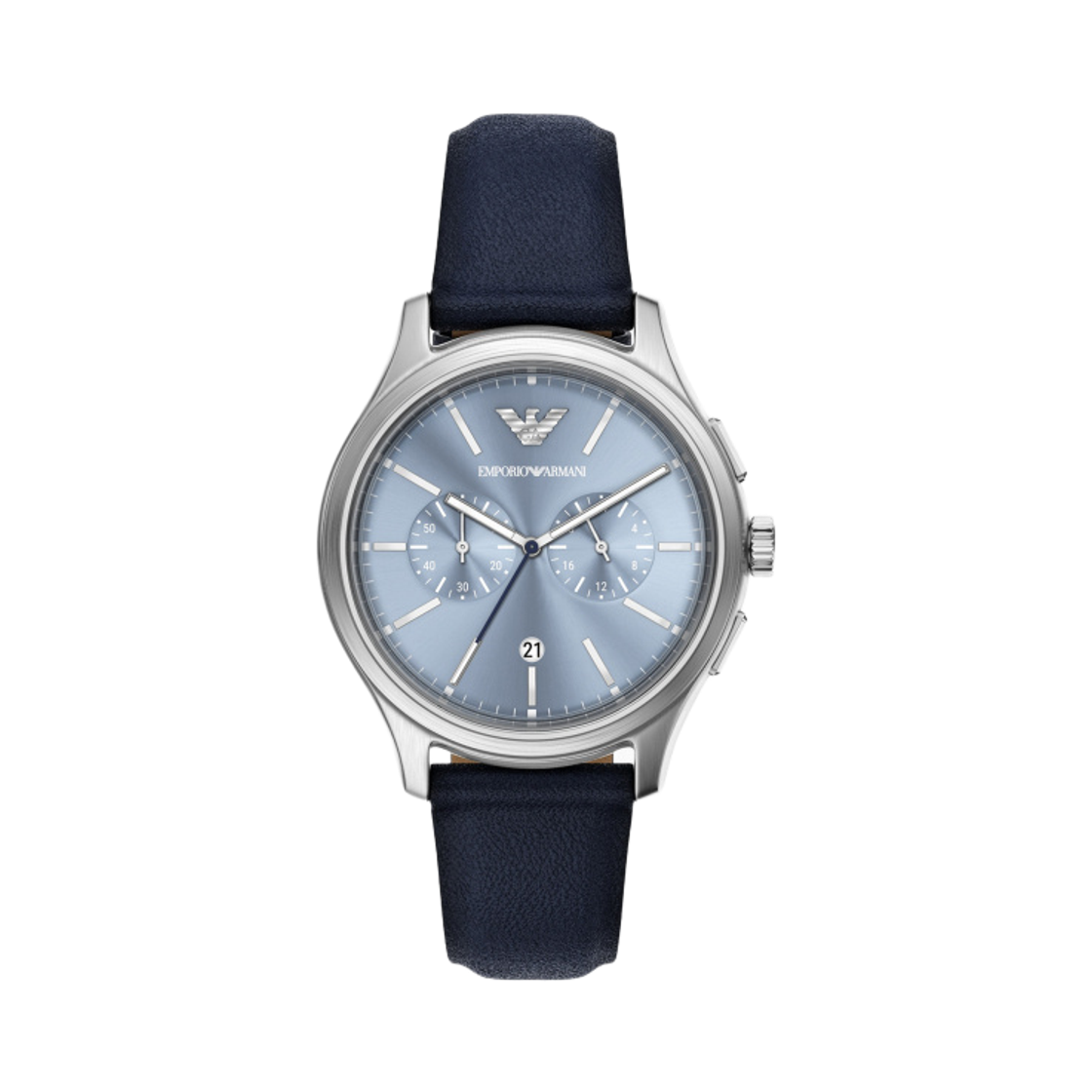 AR11747 Emporio Armani Quartz Chronograph 42mm Leather Blue Navy