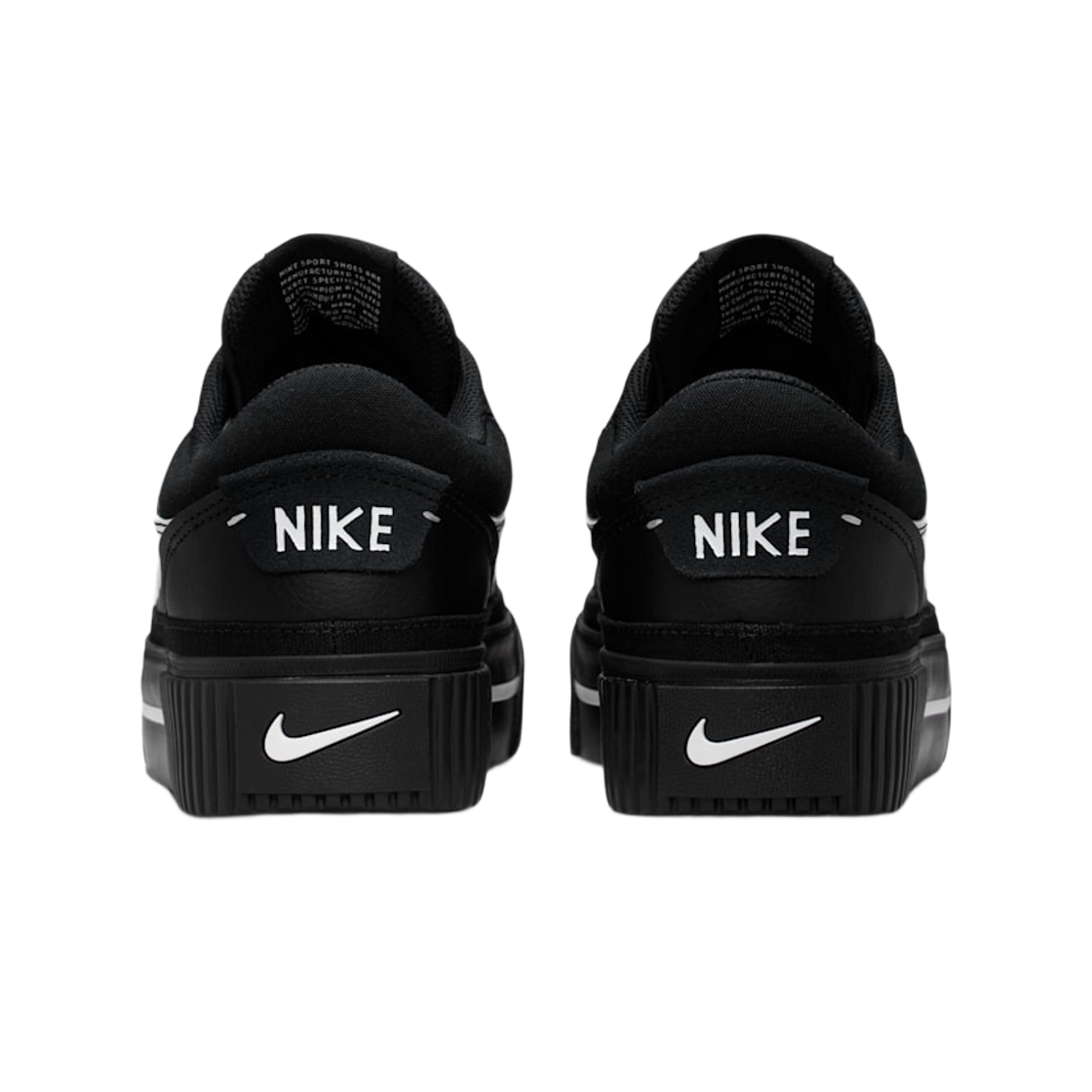 (W) 나이키 코트 레거시 리프트 블랙 화이트((W) Nike Court Legacy Lift Black White) - 3