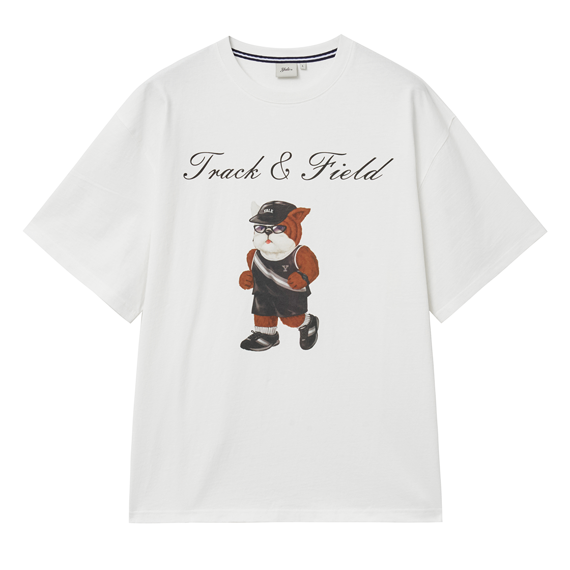 예일 러닝 핸섬 댄 티셔츠_아이보리(Yale Running Handsome Dan T-Shirt_Ivory)