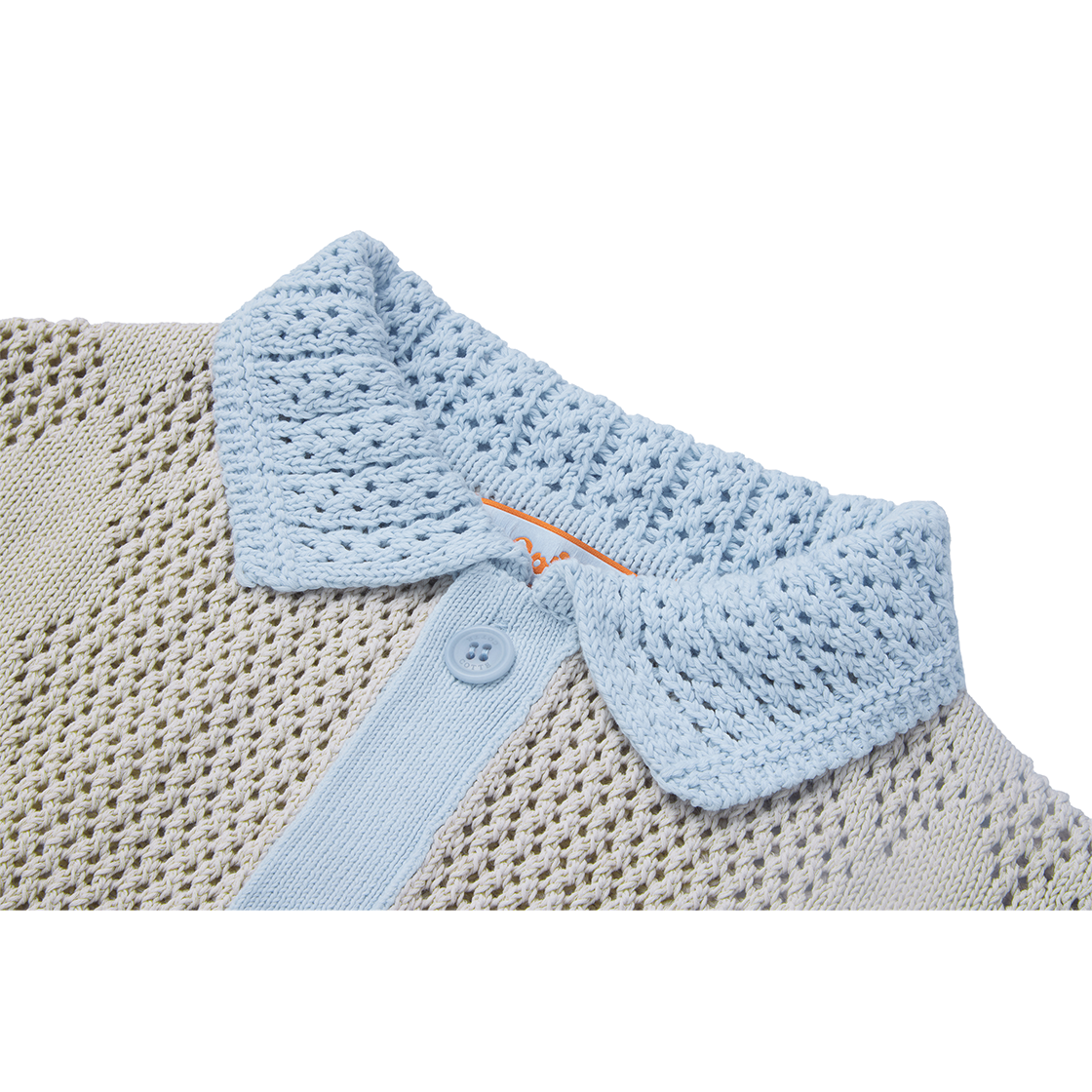 꼬떼 아가일 크로쉐 썸머 니트 가디건 스카이블루(COTTE Argyle Crochet Summer Knit Cardigan Sky Blue) - 4