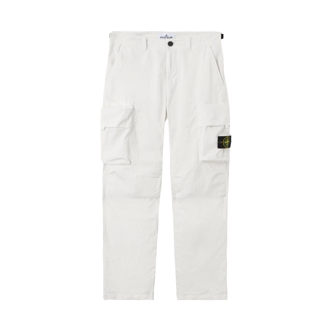 L1S1531000-36S0318-V0093 Stone Island 3100036 Cotton Nylon Micro Ripstop Loose-Fit Cargo Trousers with Adjustable Waistband Ivory - 26SS