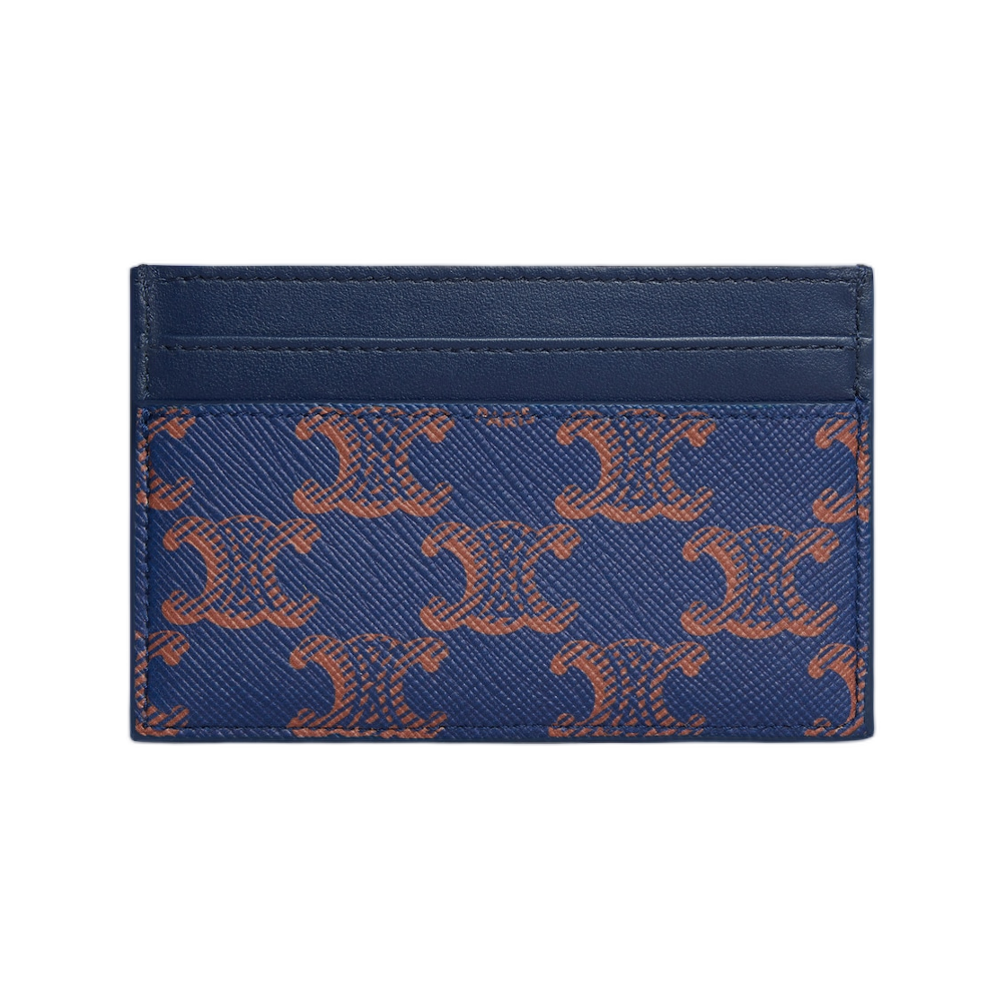 셀린느 카드 홀더 트리옹프 캔버스 앤 카프스킨 딥 네이비(Celine Card Holder in Triomphe Canvas and Calfskin Deep Navy) - 3