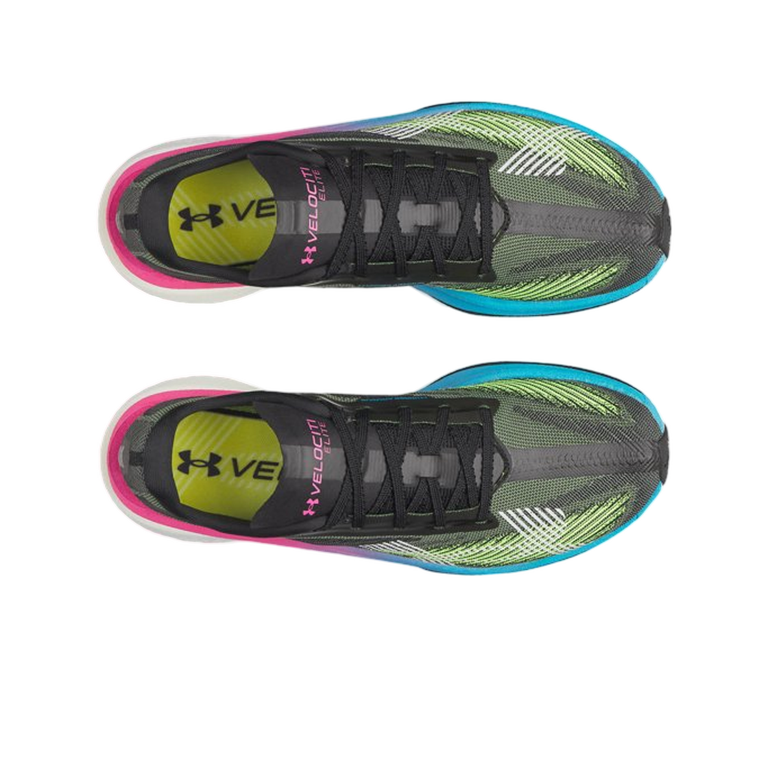언더아머 UA 벨로시티 엘리트 3 러닝 슈즈 블랙 하이 비스 옐로우 화이트(Under Armour UA Velociti Elite 3 Running Shoes Black High Vis Yellow White) - 2