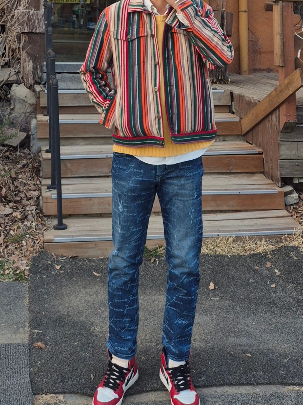 Polo Ralph Lauren Custom Fit Oxford Shirt White, Jordan 1 Retro High OG Chicago 2022 착용 스타일 - 2