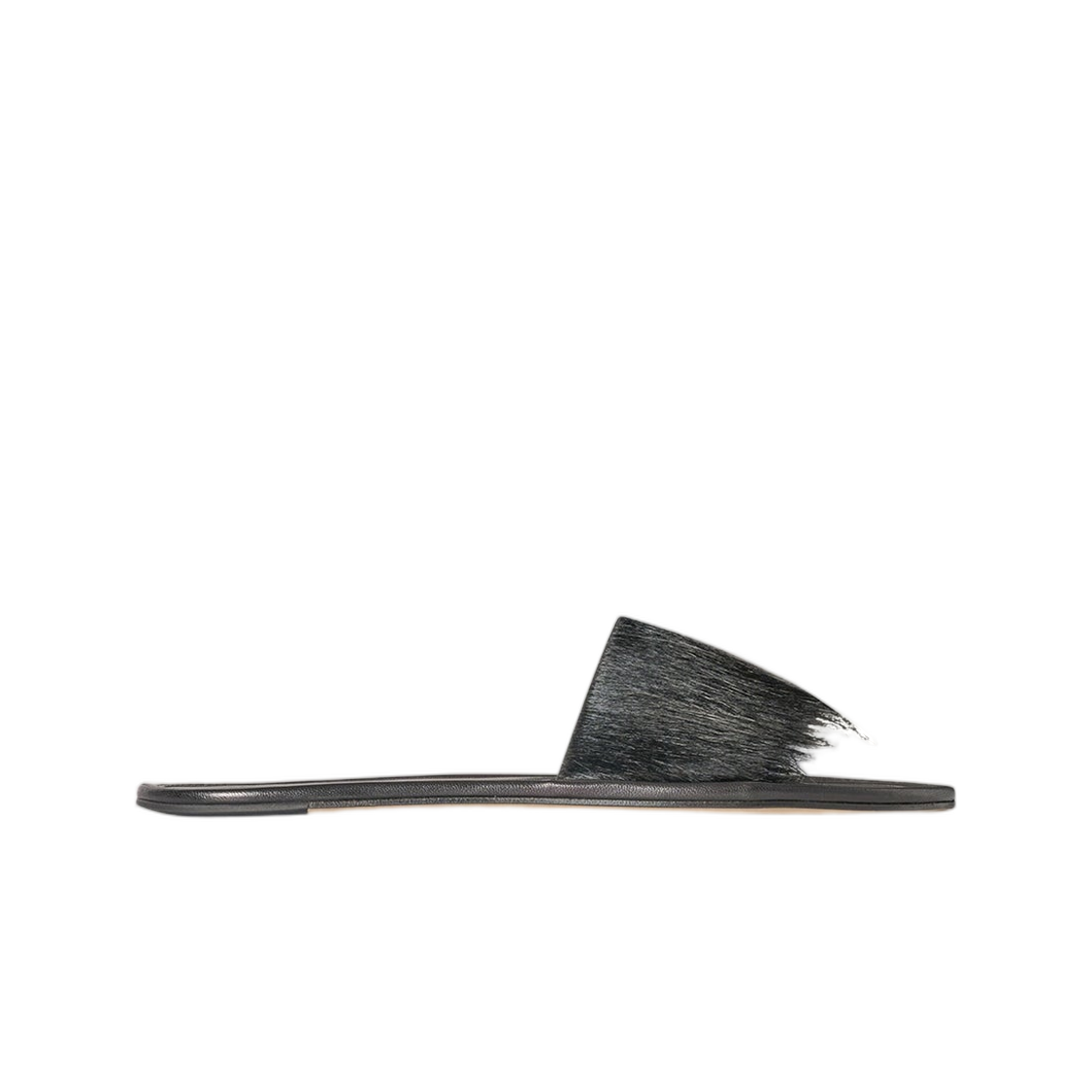 (W) 더 로우 말릭 퍼 슬라이드 블랙((W) The Row Malick Fur Slide Black) - 1