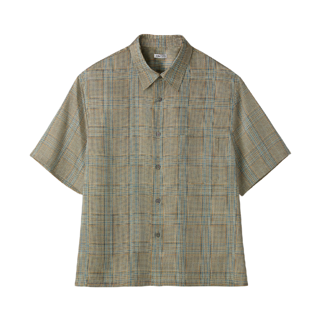 렉토 70S 빈티지 체크 셔츠 베이지 카키