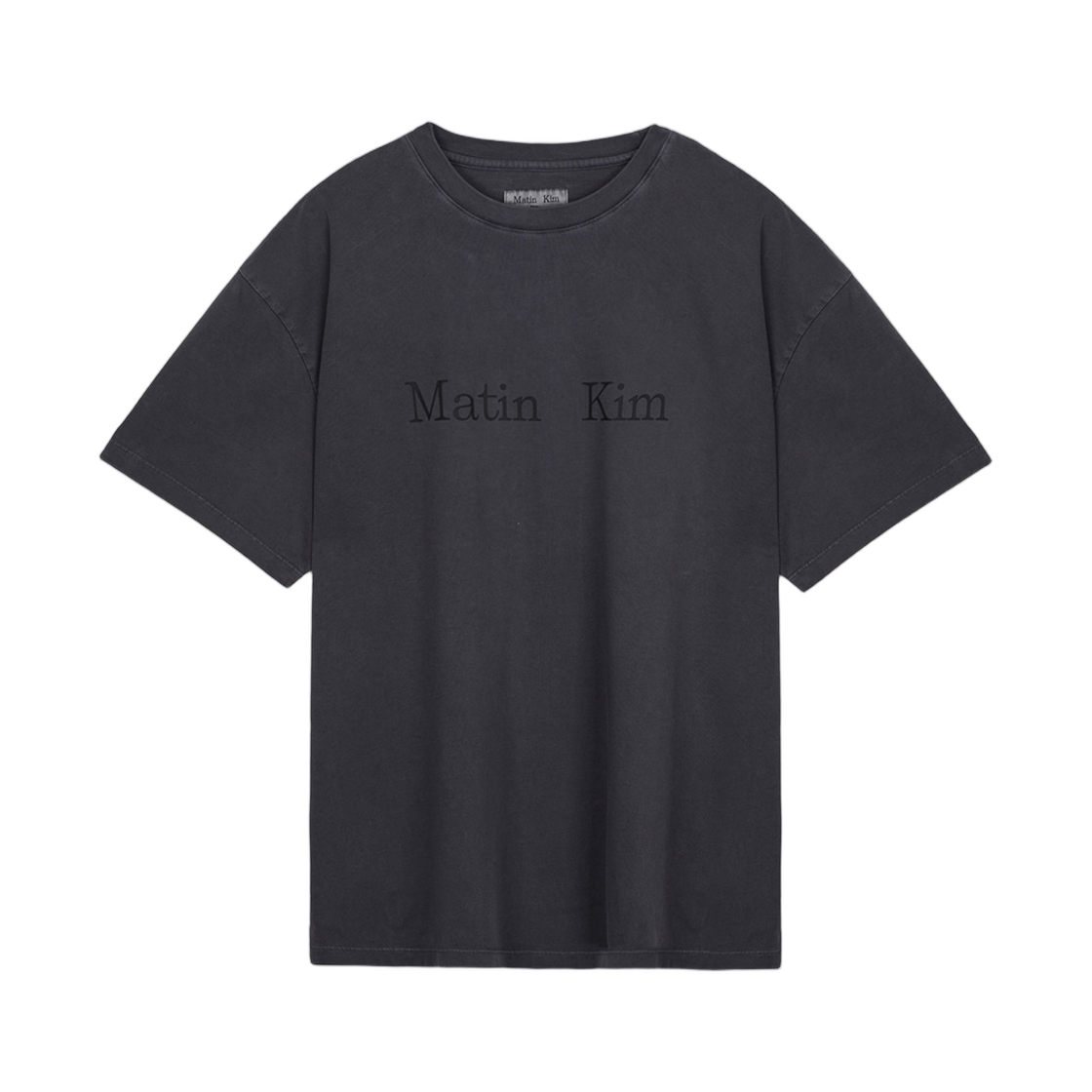 MK2600TS043VGY Matin Kim Pigment Logo Top In Dark Grey