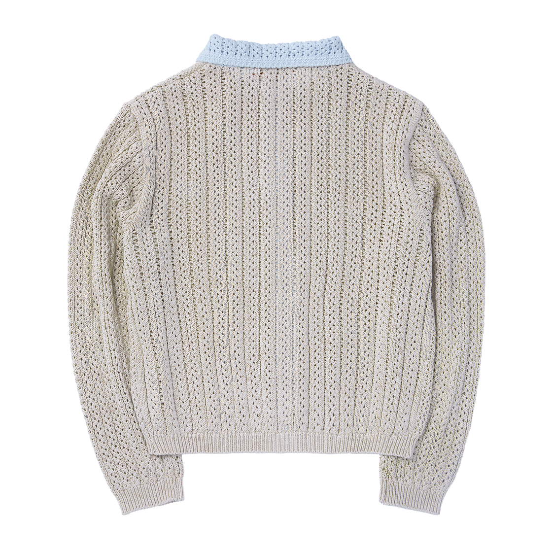 꼬떼 아가일 크로쉐 썸머 니트 가디건 스카이블루(COTTE Argyle Crochet Summer Knit Cardigan Sky Blue) - 6
