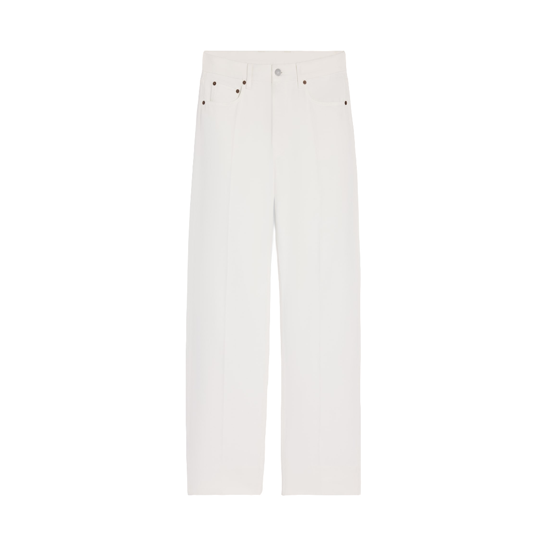 (W) 셀린느 보이프렌드 진 001 헤비 코튼 트윌 화이트 헤비 스톤 워시((W) Celine Boyfriend Jeans 001 in Heavy Cotton Twill White Heavy Stone Wash) - 1