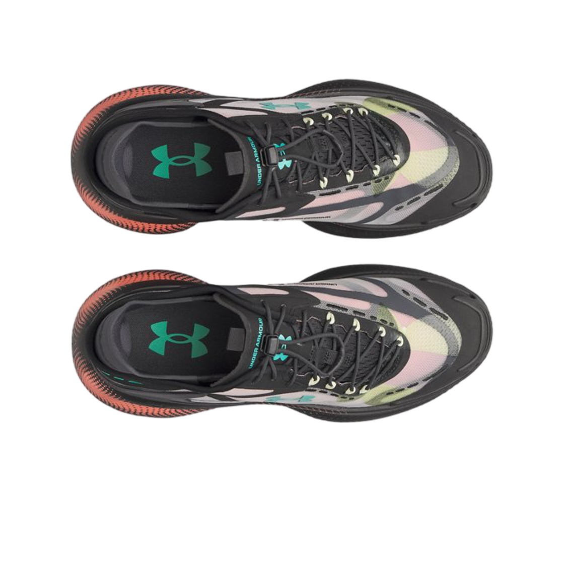 언더아머 UA 에코 슬립스피드 슈즈 일렉트릭 탠저린 블랙 그린 모드(Under Armour UA Echo SlipSpeed Shoes Electric Tangerine Black Green Mode) - 2