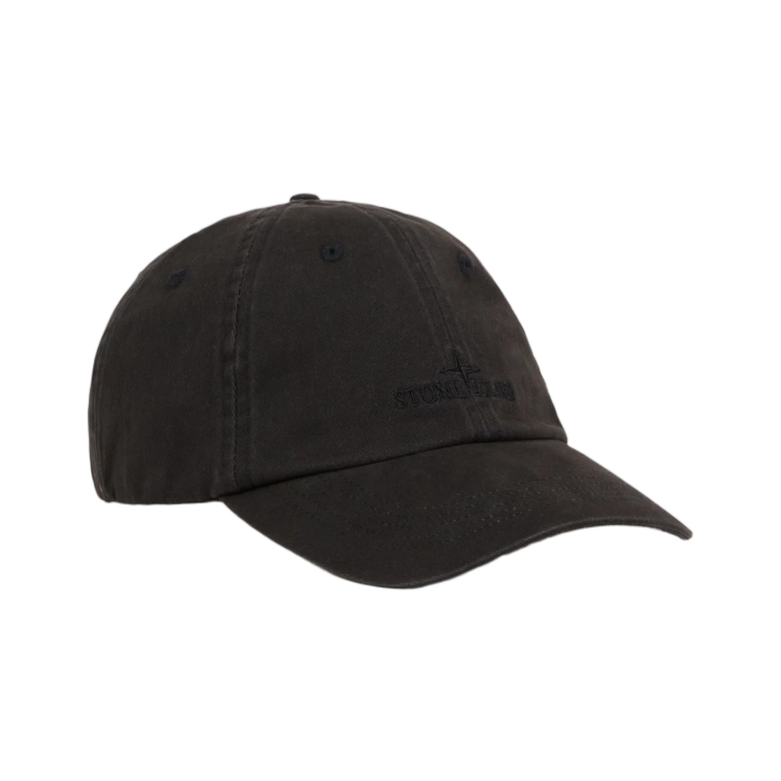 L1S1591000-02S0106-V0029 Stone Island 9100002 Brushed Cotton Gabardine Hat Baseball Cap with Tonal Logo Black - 26SS