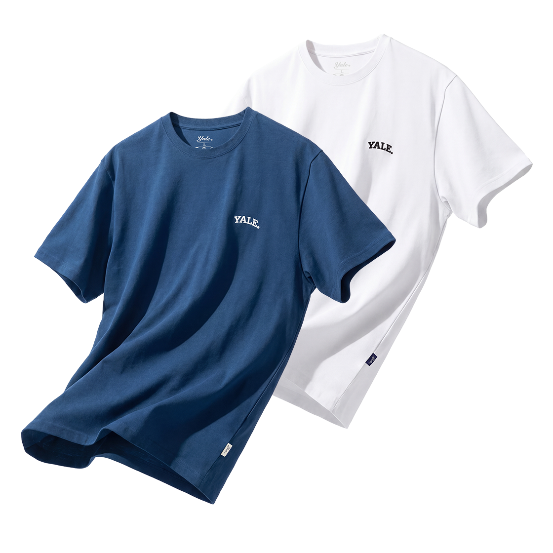 예일 [2PACK] 쿨코튼 스몰아치 티셔츠_빈티지 블루/화이트(Yale [2PACK] Cool Cotton Small Arch T-Shirt_Vintage Blue/White)