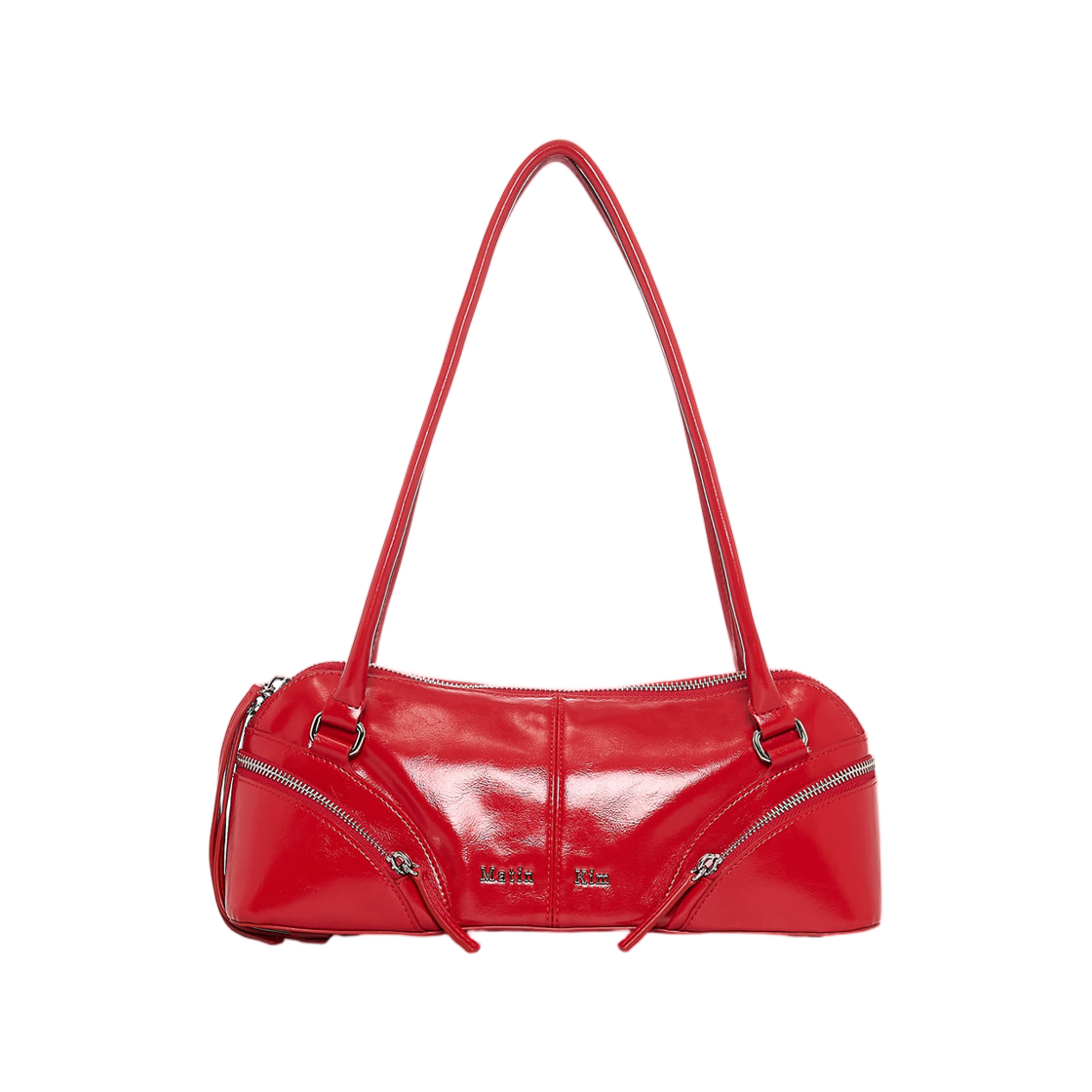 MK2634BG003MRD Matin Kim Curve Zip Baguette Bag In Red