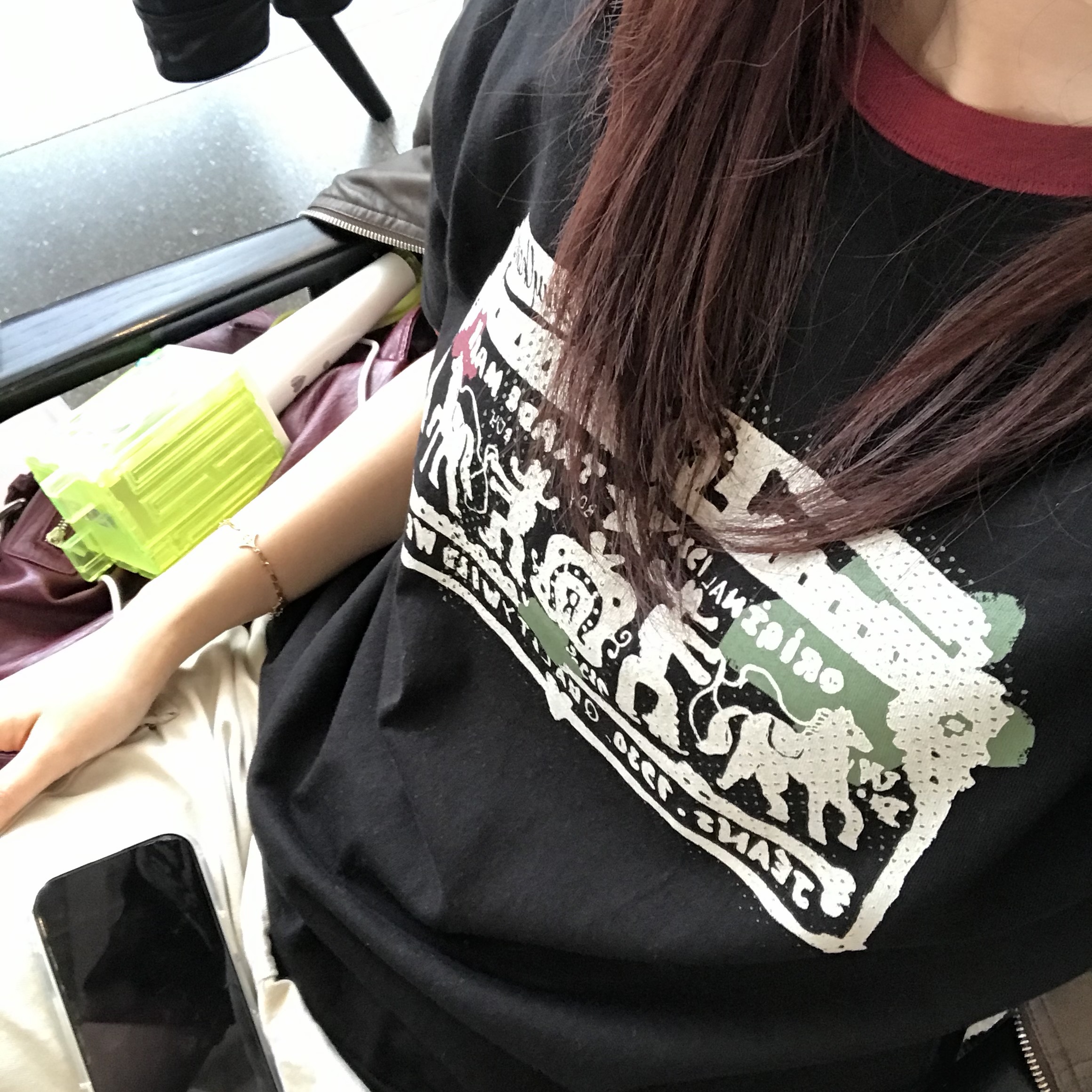 [KREAM 단독] Thevinylhouse Cowboy Pictogram Ringer Tee Black 착용 스타일