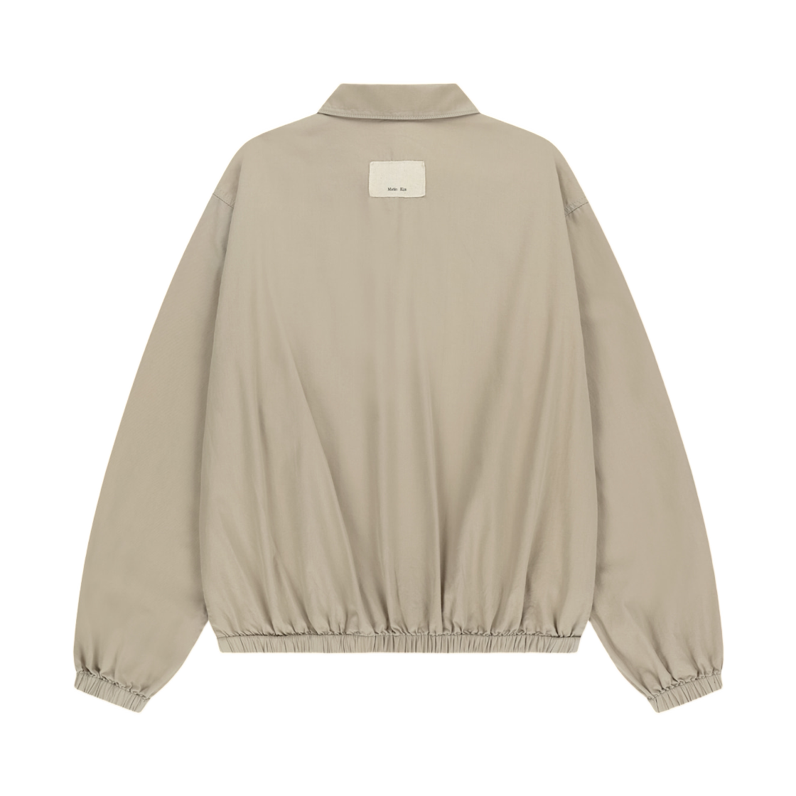 마뗑킴 스몰 로고 코튼 집업 점퍼 라이트 베이지(Matin Kim Small Logo Cotton Zip Up Jumper In Light Beige) - 2