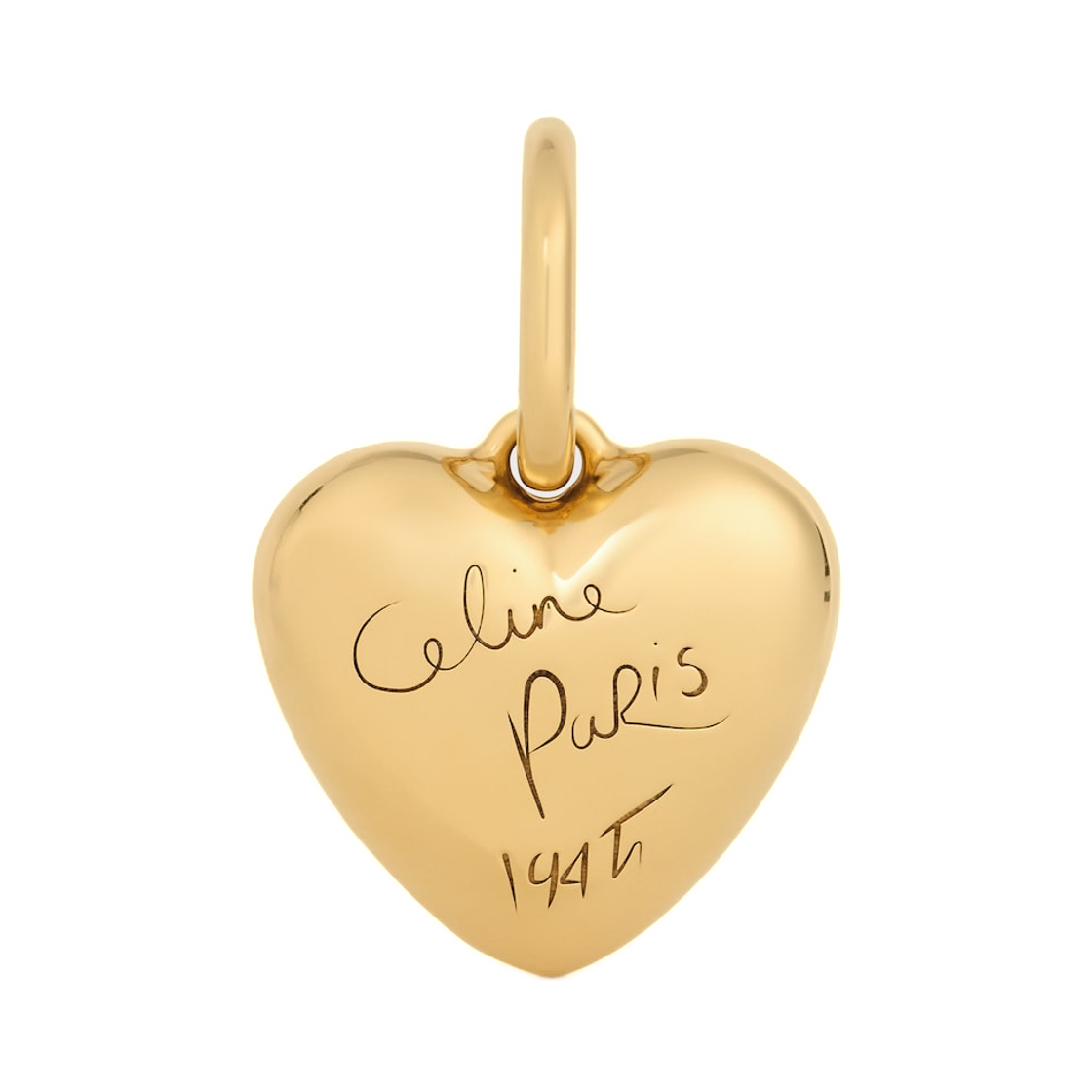 B106N3E26-35OR Celine Charms Heart Celine 1945 in Aluminium Gold