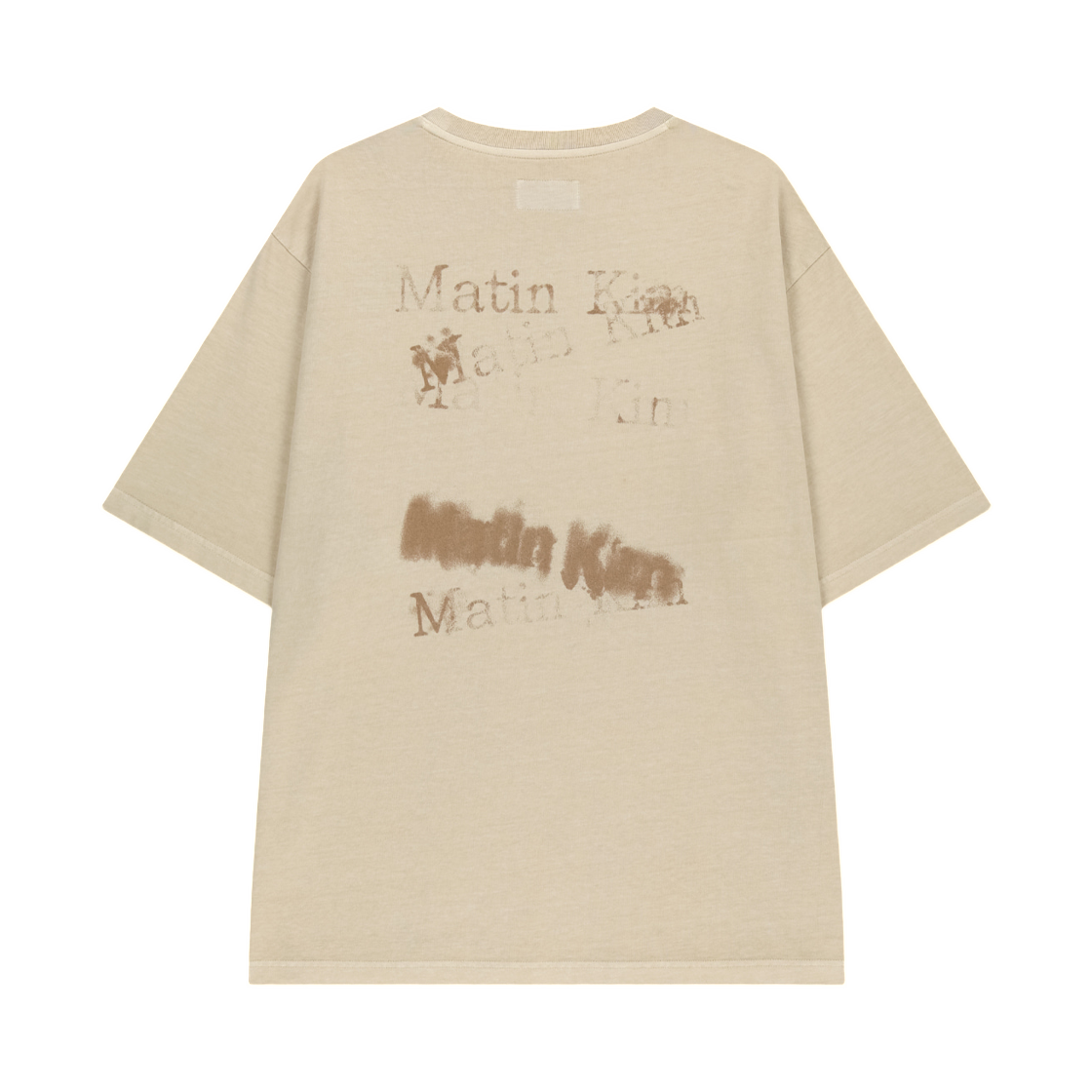 마뗑킴 피그먼트 그래피티 로고 탑 베이지(Matin Kim Pigment Graffiti Logo Top In Beige) - 2