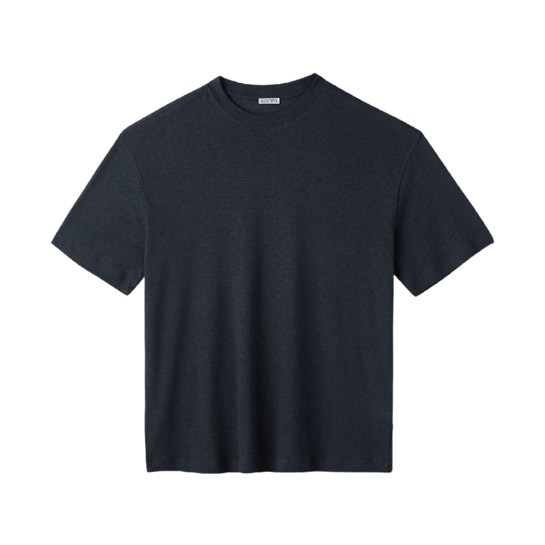 렉토 린넨 블렌드 루즈 핏 티셔츠 인디고 네이비