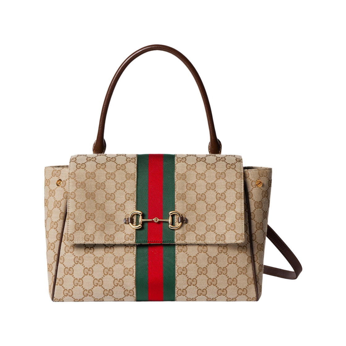 구찌 파파라초 미디움 탑 핸들 백 샌드 브라운(Gucci Paparazzo Medium Top Handle Bag Sand Brown) - 1