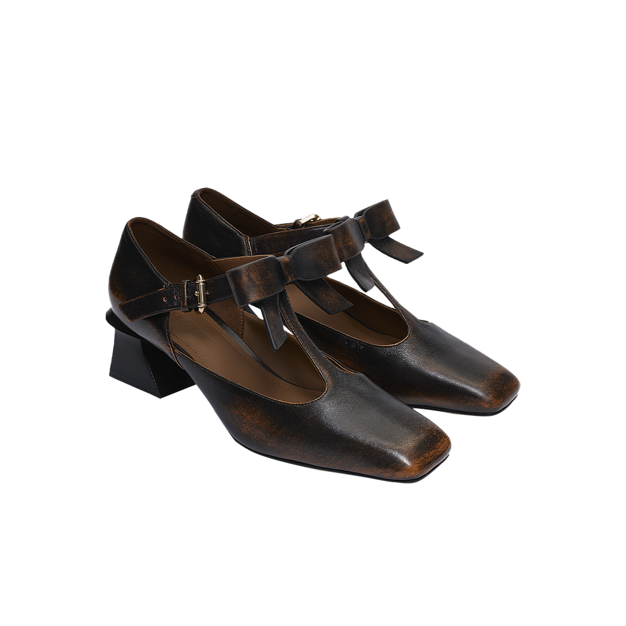 슈슈통 우먼 티스트랩 메리 제인 브라운 - 26SS(Shushu/Tong Women T-Strap Mary Janes Brown - 26SS) - 2