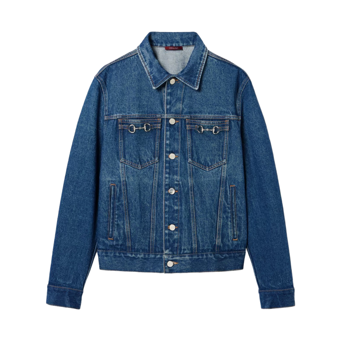 구찌 홀스빗 코튼 데님 자켓 블루(Gucci Cotton Denim Jacket with Horsebit Blue)