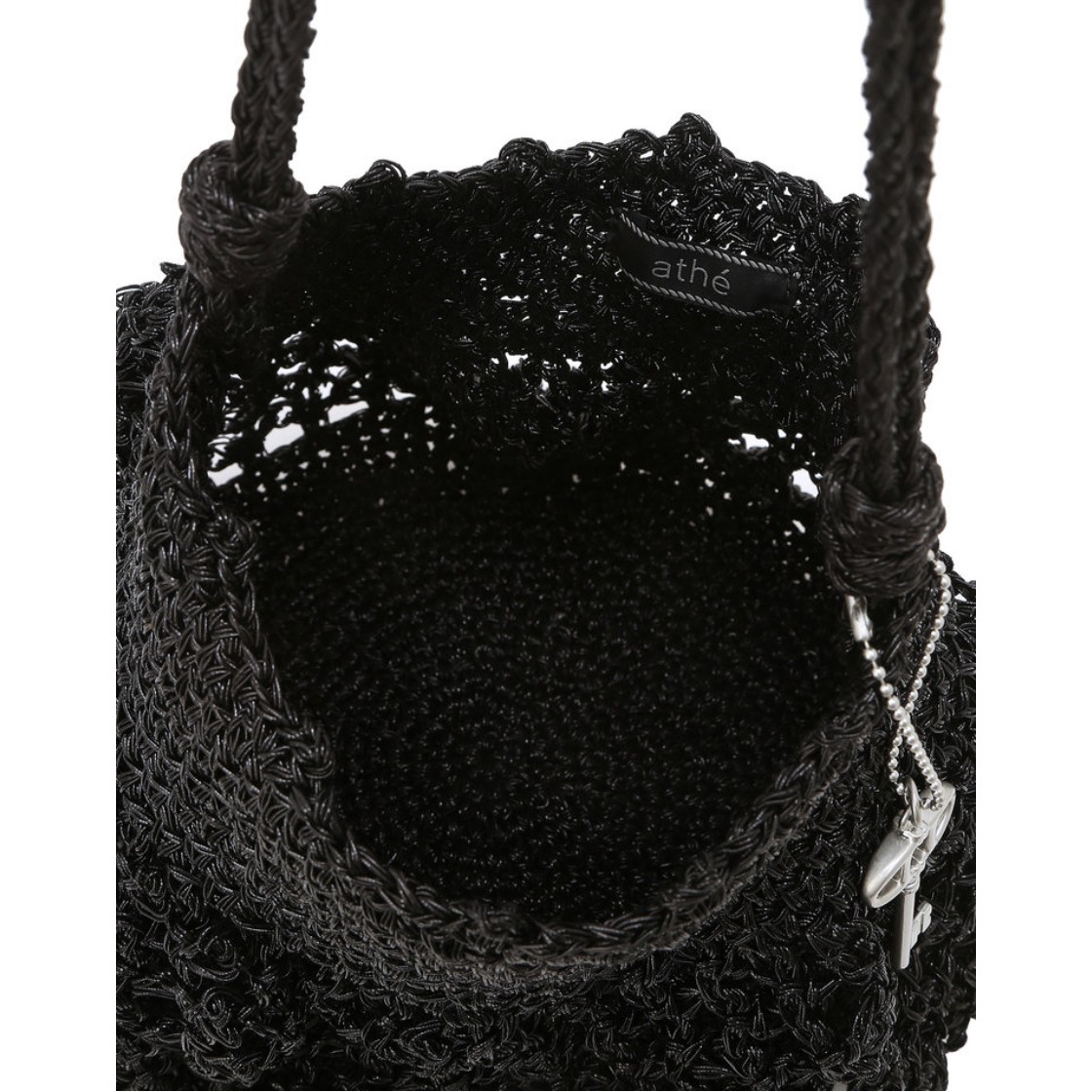 아떼 바네사브루노 액세사리 메탈 니팅 숄더백 M 블랙(Athe Vanessabruno Acc Metal Knitting Shoulder Bag M Black) - 3