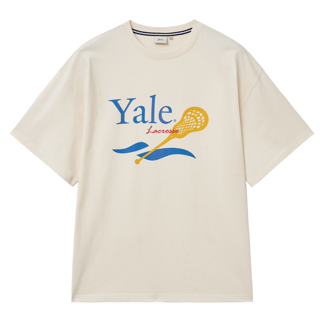 예일 라크로스 그래픽 티셔츠_크림(Yale Lacrosse Graphic T-Shirt_Cream)