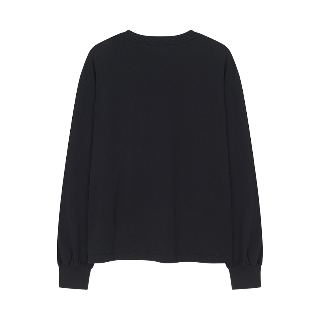 비자비 롱 슬리브드 티셔츠 인 코튼 더블 저지 거즈 블랙(VIS A VIS Long Sleeved Tee Shirt In Cotton Double Jersey Gause Black) - 2