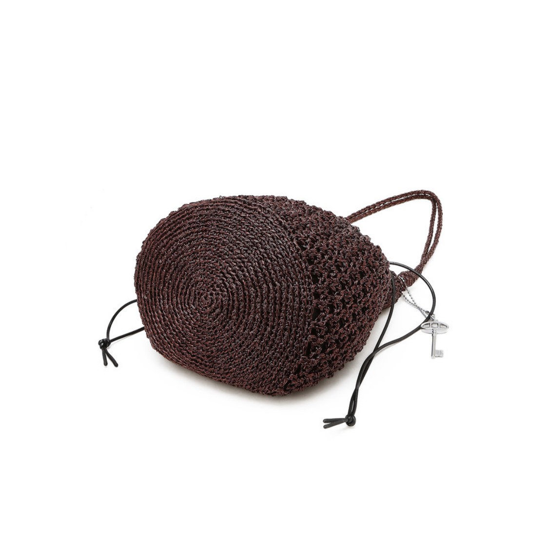 아떼 바네사브루노 액세사리 메탈 니팅 숄더백 M 브라운(Athe Vanessabruno Acc Metal Knitting Shoulder Bag M Normal Brown) - 4