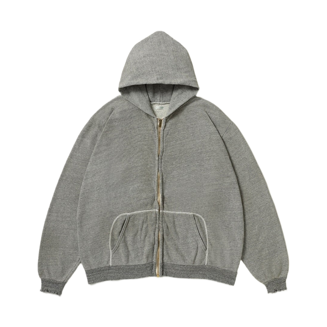 아프레쎄 빈티지 라이트 웨이트 집 스웨트 후드 그레이 - 26SS(A.Presse Vintage Light Weight Zip Sweat Hoodie Gray - 26SS) - 1