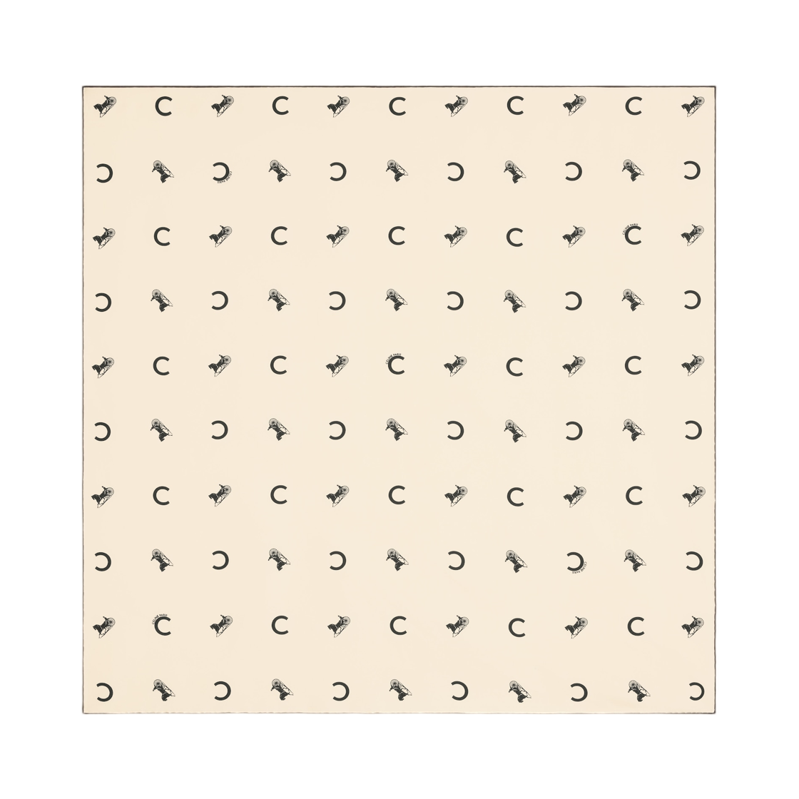 2AW902R92-01VK Celine Square in Silk Twill Vanilla Black