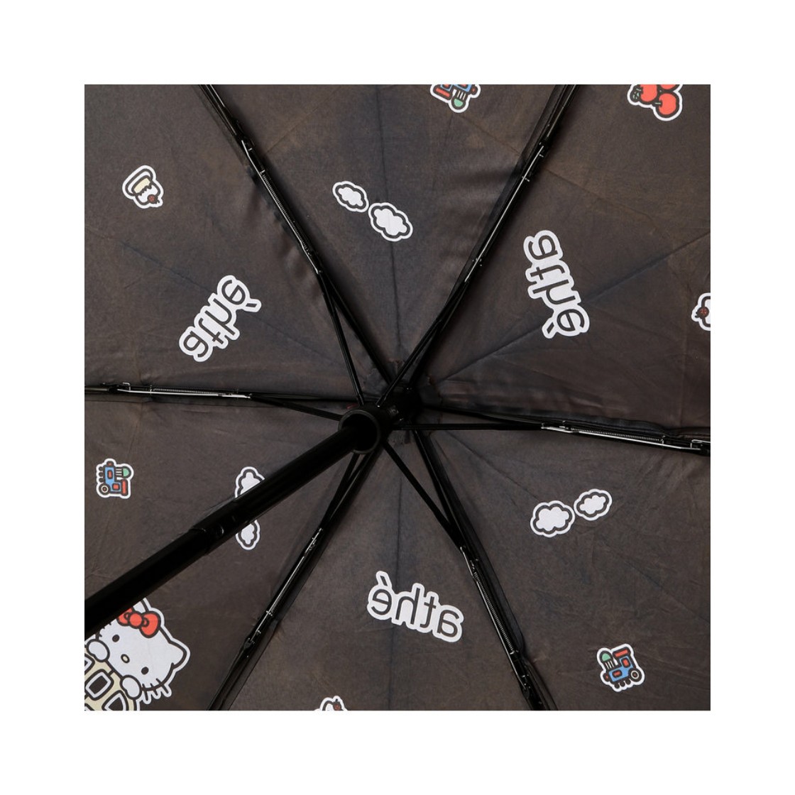 아떼 바네사브루노 액세사리 [Hello Kitty x athe] 블랙 헬로키티 3단 자동우산 블랙(Athe Vanessabruno Acc [Hello Kitty X Athe] Black Hello Kitty 3-Fold Automatic Umbrella Black) - 4