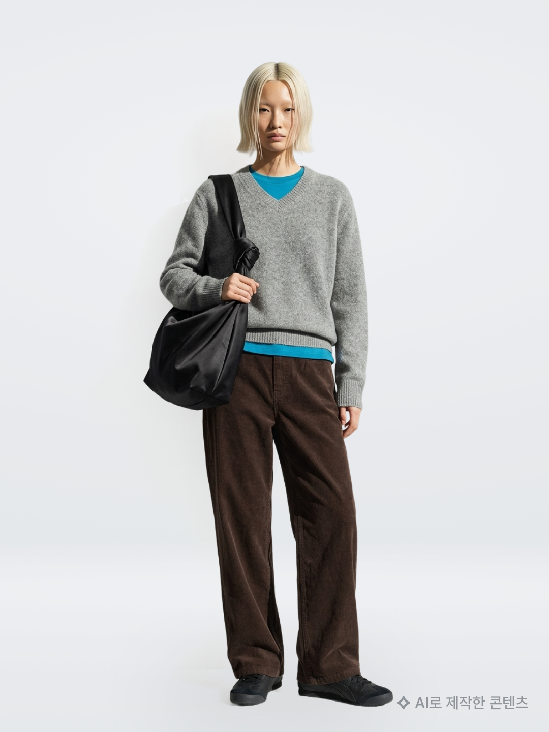 (W) Vivienne Westwood Bea Cardigan Pale Yellow, (W) SONGZIO Layered Long Flare Skirt Camel 착용 스타일 - 6