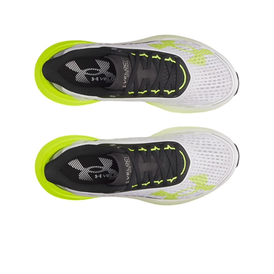 언더아머 UA 벨로시티 디스턴스 러닝 슈즈 화이트 하이 비스 옐로우(Under Armour UA Velociti Distance Running Shoes White High Vis Yellow) - 2
