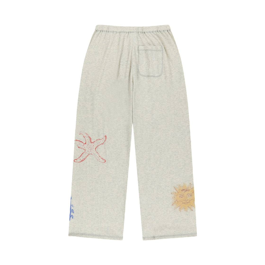 (W) 마뗑킴 스케치 그래피티 와플 팬츠 라이트 베이지((W) Matin Kim Sketch Graffiti Waffle Pants In Light Beige) - 2