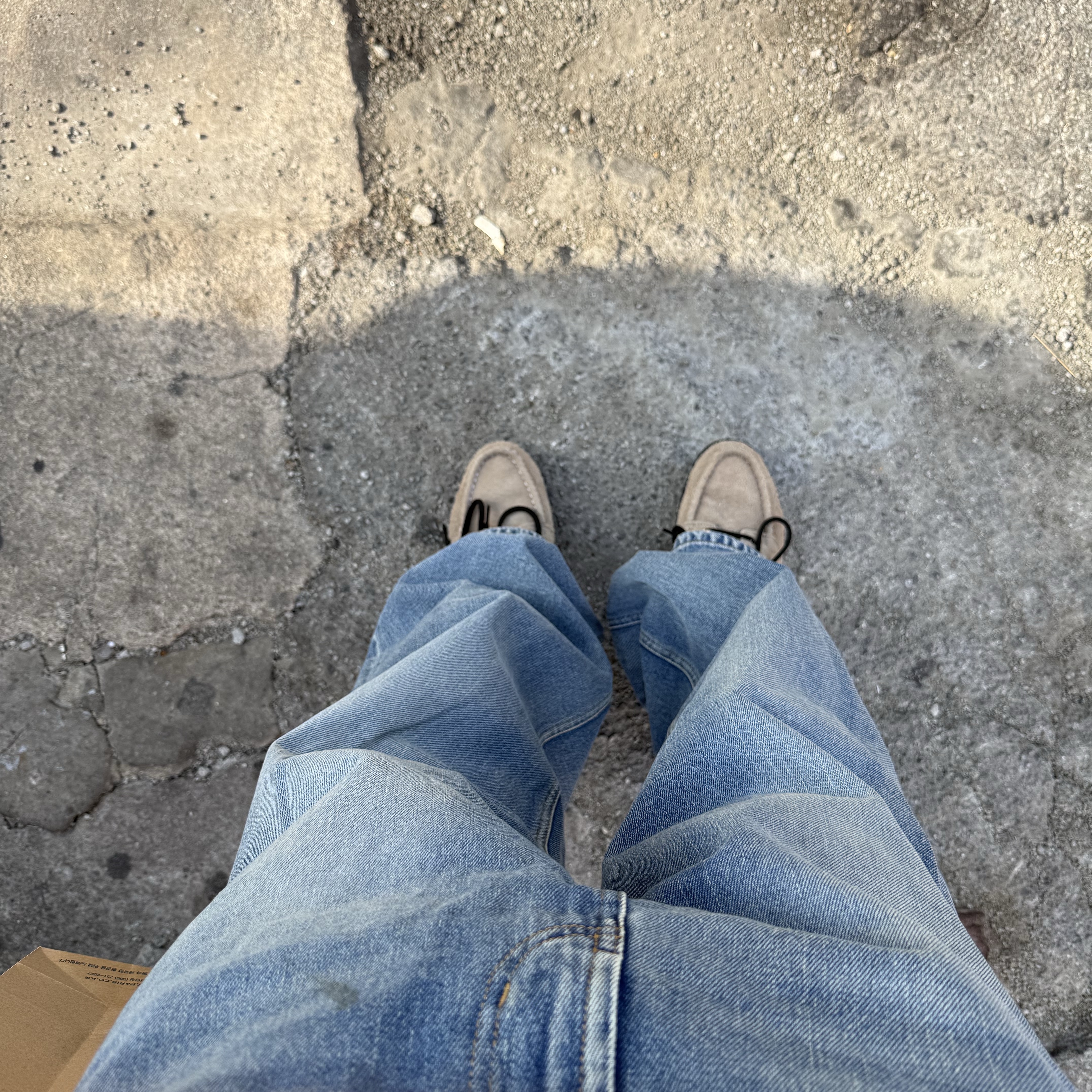 Timberland x Thisisneverthat Heritage Gore-Tex Moc Toe Mid Boots Desert - Medium 착용 스타일 - 1