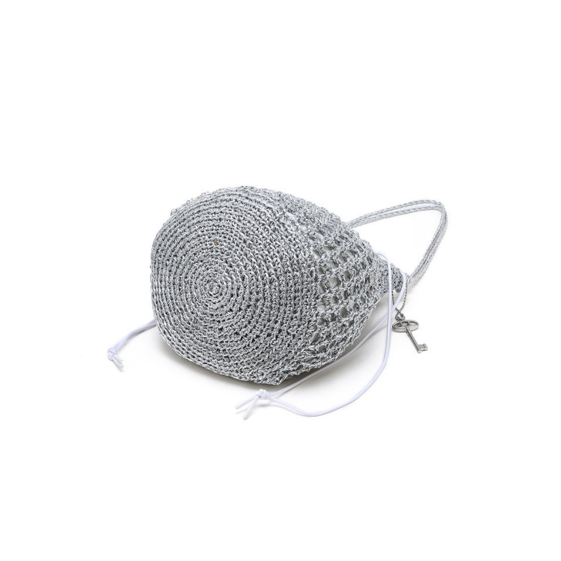 아떼 바네사브루노 액세사리 메탈 니팅 숄더백 M 실버(Athe Vanessabruno Acc Metal Knitting Shoulder Bag M Silver) - 4