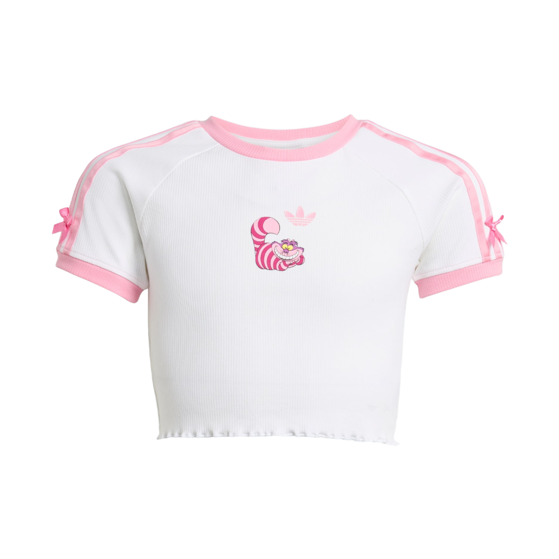 KE2728 (Kids) Adidas x Disney Slim Crop T-Shirt White Light Pink - KR Sizing