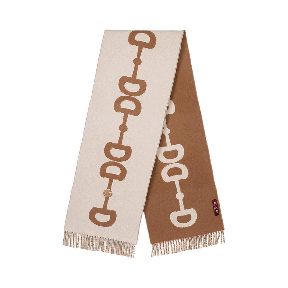 838880-3GB02-9279 (W) Gucci Wool Cashmere Muffler Ivory Beige