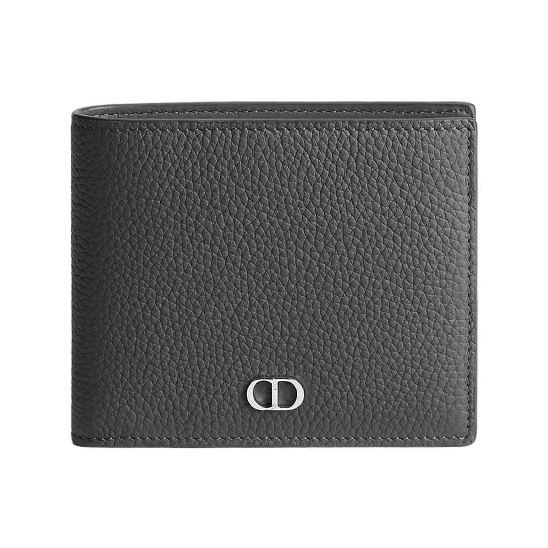 2ICBC347IDC-H08G Dior CD Icon Bifold Wallet Grained Calfskin Gris Flannel