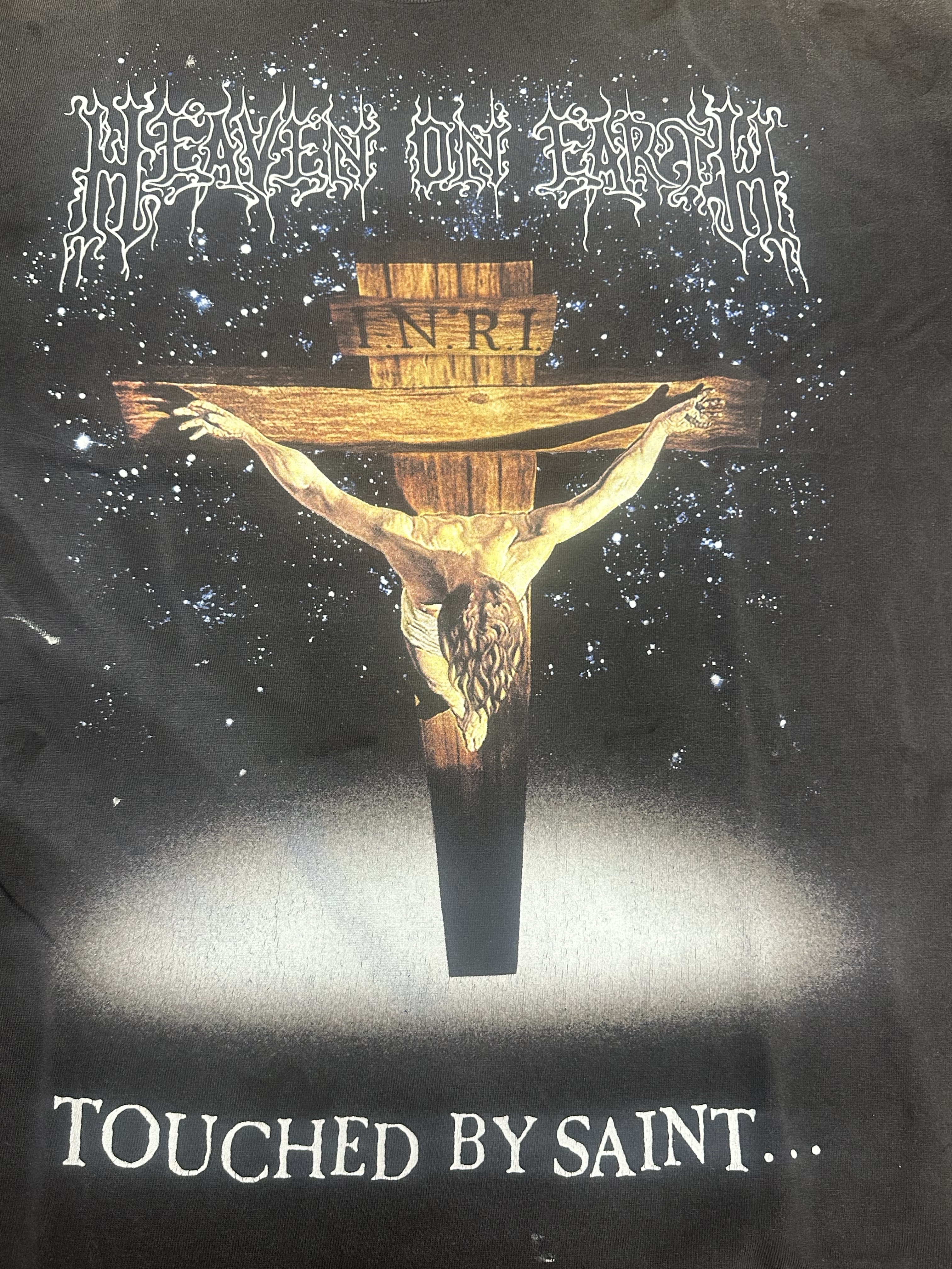Saint Mxxxxxx Jesus S/S T-Shirt Black - 26SS 착용 스타일 - 2