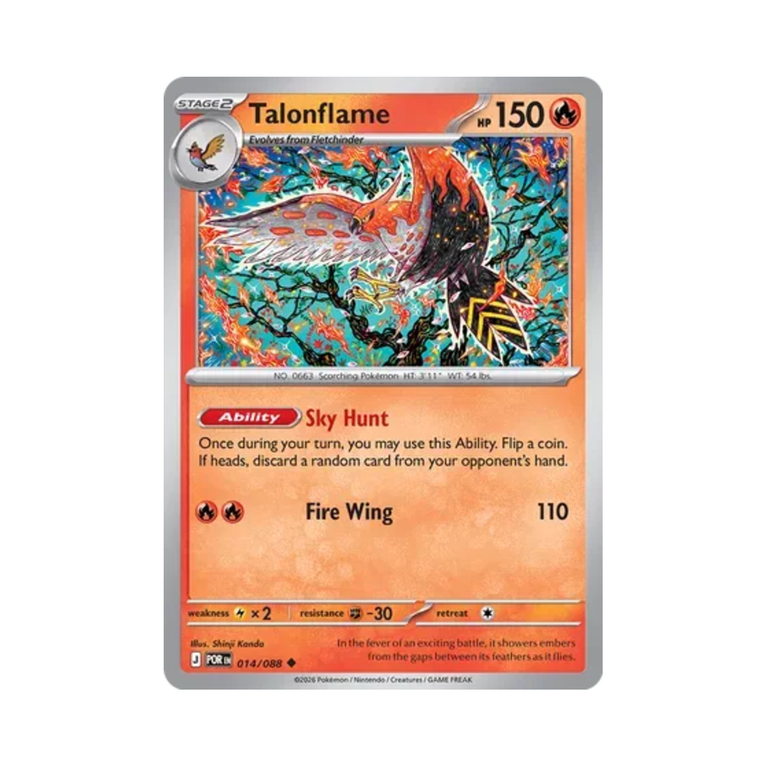 포켓몬 TCG 파이어로 U 퍼펙트 오더 (영문판)(Pokemon TCG Talonflame U Perfect Order (English Ver.)) - 1