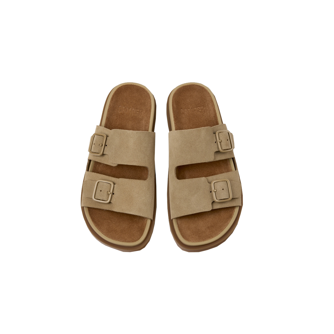 캠퍼 여성 유크 샌들 슬리퍼 베이지(Camper Women Lluc Sandal Slippers Beige) - 3